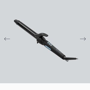 Black Bio Ionic Hair Iron Long Barrel Styler 1" Pro Curling Iron New In Box!